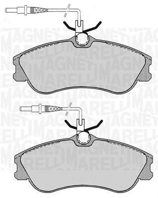 MAGNETI MARELLI Комплект тормозных колодок, дисковый тормоз 363916060786